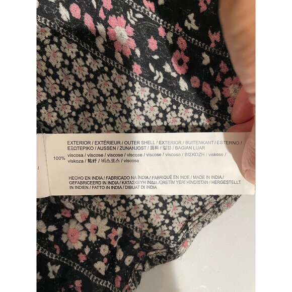 Pull & Bear Womens Floral Maxi Dress Black & Pink Viscose Size M - Picture 10 of 14